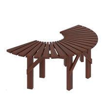 BXKCFYBSQ Tree Bench Wrap Around,Decorative Curved Bench Seating,Wooden Semicircle/Circle Garden Bench,Shape Extends Infinitely,Capacity 400KG(Semicircle)