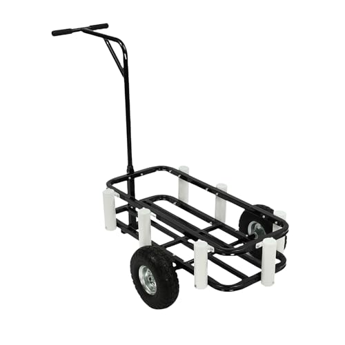 Beach Fishing Cart,Heavy Duty Wagon,with Big Wheels,7 Rod Holders,All-Terrain Cart,for Outdoors Shopping,Picnic