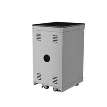 Stainless Steel Outdoor Kitchen Storage Cabinet with Granite Worktop,Reversible Door,Adjustable Leveling Wheels,Ventilated Utility Island Module for BBQ Prep Station,Grill Cart Accessory (Silver)