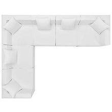 Modway EEI-4385-WHI Saybrook Patio Upholstered 6-Piece Sectional Sofa in White