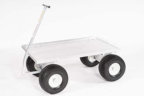 Heavy Duty Jupiter Pull Wagon Aluminum- Pull Cart-Large 13" Turf Tires- Made in USA!