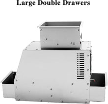 Cereal Sheller, Bird Feed Shell Blower, Electric Grain Cleaning Winnower Machine, Stainless Steel Grain Separator with Adjustable Speed Fan for Millet, Miscellaneous Grains.