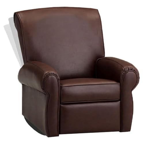 Dozydotes Big Kids Rocker Recliner Pecan Brown Leather-Like Fabric