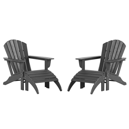 Afuera Living Portside 4-Piece Chair and Ottoman Set Green