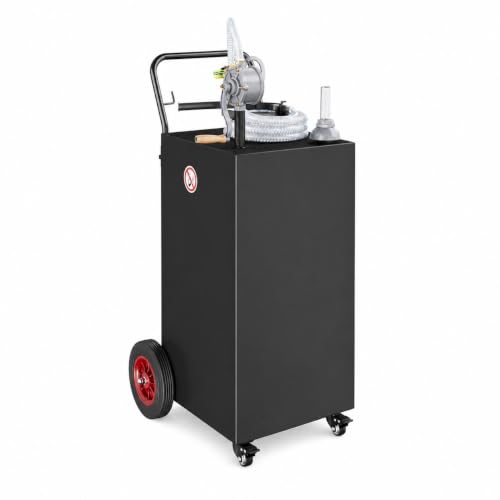 Tedyle 40-Gallon Portable Fuel Caddy with Reversible Rotary Hand Pump