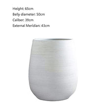 Flower Pot Ceramic Plant Pots, White Thread Decorative Planters with Drainage Hole, Round Modern Flower Pots Succulent Plant Pots for Plants, Flowers House Plants, Succulents, Flowers (Size : 65cm)