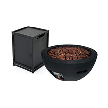 GDFStudio Outdoor 27" Bowl Shaped Fire Pit, Dark Gray