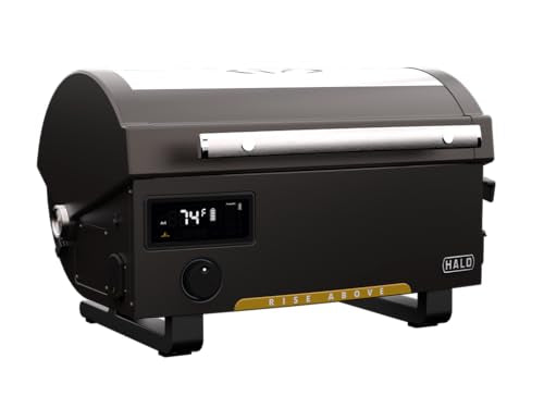 HALO Prime300 Countertop Pellet Grill | Up to 500°F | Portable 300Sq. In. Cooking Surface | Optional Lithium-ion Battery Power | HS-1005-ANA