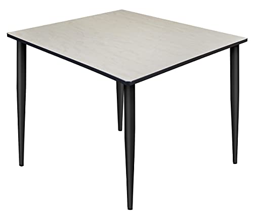 212 Main Kahlo 48" Square Tapered Leg Table Maple & Black Multicoloured