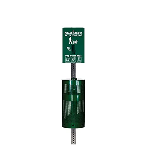 ZERO WASTE USA - Low Profile Dog Waste Station - (Gloss Green)