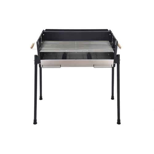 Barbecue Rack Outdoor Home Barbecue Stove Foldable Charcoal Grill Fork Barbecue Utensils Grilled Fish (D Light Grey)
