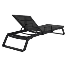 Compamia Tropic Arm Sling Chaise Lounge Black Frame Black
