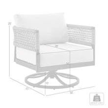 Afuera Living Modern Aluminum Outdoor Swivel Rocking Chair Black