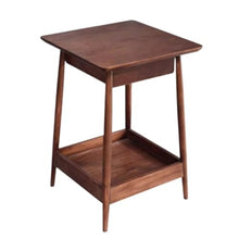NRFJFOP Solid Wood Small Square Table Living Room Balcony Leisure Bedroom Bedside Sofa Edge a Few
