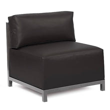 Howard Elliott Collection Axis Patio Ottoman with Cover, Upholstered Footstoll Coffee Table Ottoman Bench, Seating Futniture for Both Indoor & Outdoor Home and Office, Titanium Frame, Atlantis Black