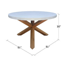 IC INTERNATIONAL CONCEPTS Outdoor 7 Piece Teak Patio Furniture Set with a Round Table and 6 Chairs