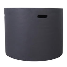 Christopher Knight Home Aidan Outdoor Patio Modern 31" Round Light Weight Concrete Gas Burning Fire Pit, Dark Gray