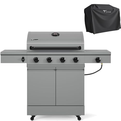 Tytus 5-Burner Propane Gas Grill & Cover, 60K Total BTUs, 721 sq in