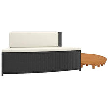 vidaXL Hot Tub Surround Black PE Rattan Large Black Hot Tub Surround