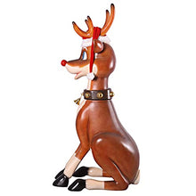 Design Toscano 7 Foot Tall Giant Sitting Reindeer Holiday Decor Statue Full Color