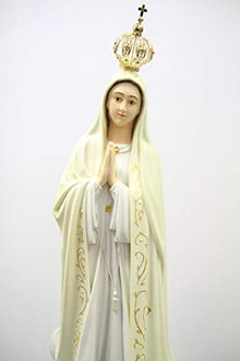 Vittoria Collection 44" Our Lady of Fatima Statue Sculpture White