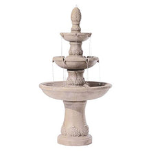 John Timberland Domanico 57" Large 3-Tier Sandstone Finish Outdoor Fountain