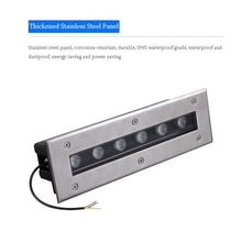 LED Ground Spotlight Low Voltage In-ground Lights LED Landscape Light IP65 Waterproof Strip Buried Light Embedded Underground Lamp for Pathway Walkway Sidewalk,White-24W