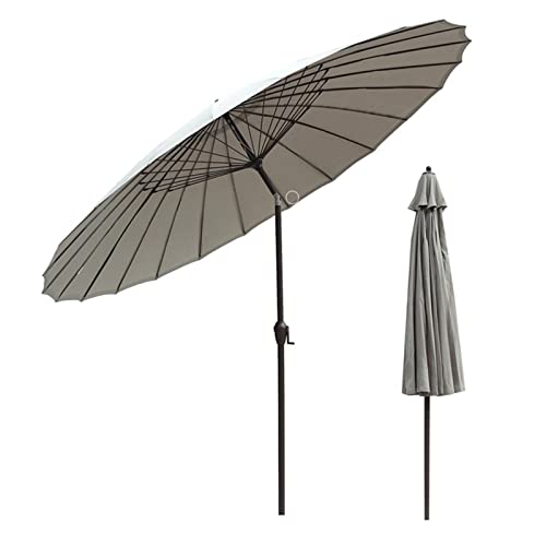 LumaGrove 9ft/270cm Tilting Garden Parasol, Outdoor Patio Market Umbrella Table Umbrella with Tilt and Crank, Sun Shade