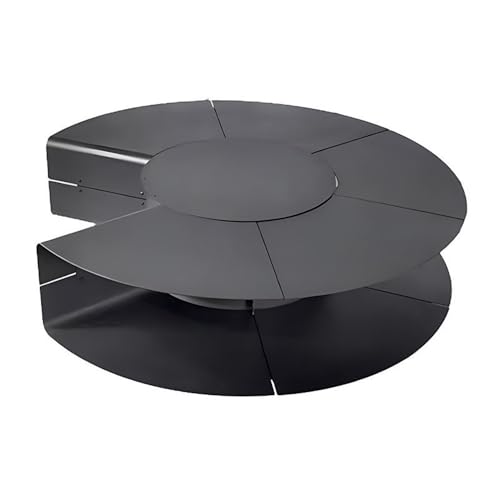 CAOJLjiaxiang-2012 Outdoor Fireplace, Round Wood Fire Pit with Storage, Modern Stainless Steel Wood Burning Firepit for Outside Backyard Patio Deck and Garden Decorative Fireplace(100cm)