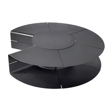 Decorative Fireplace Outdoor Fireplace, Round Wood Fire Pit with Storage, Modern Stainless Steel Burning Firepit for Outside Backyard Patio Deck and Garden(80cm)