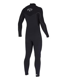 Billabong Mens 4/3mm Furnace Natural Zipperless Fullsuit Wetsuit Black Small