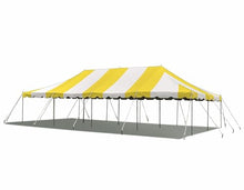 Party Tents Direct 20' x 40' Weekender Pole Canopy, Yellow & White Top