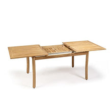 Pebble Lane Living | Santorini 7pc Premium Teak Dining Set | Teak | Brown | 1 Table - 6 Chairs