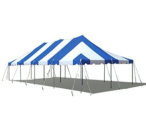 TentandTable 20' x 40' Premium Commercial Pole Tent with Blue & White Top