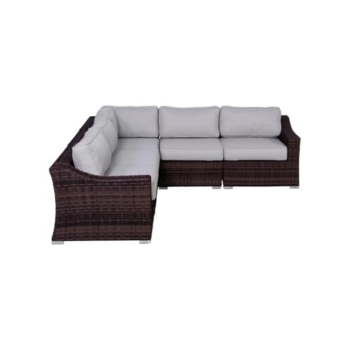 callmego Outdoor Resin Wicker Seating Set with Cushions for Patio and Backyard Use