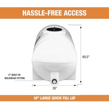 RomoTech 325 Gallon Horizontal Polyethylene Water Tank with Legs Saddle