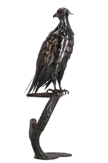 LogistSystem Mighty Eagle Metal Figurine H 105cm 14kg Garden Statue Realistic Pride Majestic Eagle for Outdoor Craft Bird for Garden Decor Sculpture