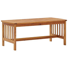 HNSMFPRE Solid Acacia Wood Patio Lounge Set with Coffee Table and Cushions for Garden