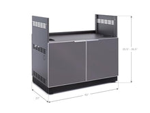 NewAge Products Outdoor Kitchen Classic Series Aluminumn Slate Gray 40in Grill Cabinet, Outdoor Kitchen Cabinet for BBQ Island Grilling Station, 70207