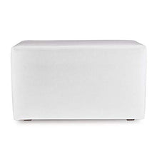 Howard Elliott Collection Square Outdoor Patio Bench Cover Atlantis White