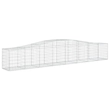 Arched Gabion Baskets 2 pcs Galvanized Iron for Outdoor & Indoor Plants White Black