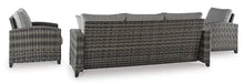 Signature Design by Ashley Oasis Court 4-Piece Patio Furniture Set, Gray