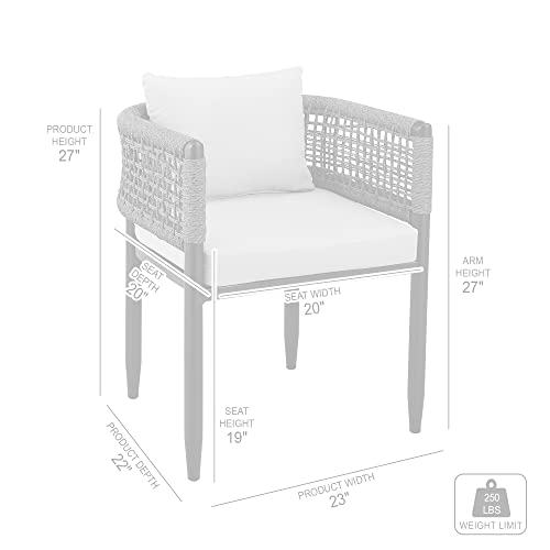 Armen Living Felicia Outdoor Patio Dining Chair Set of 2 Black
