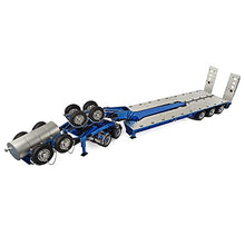 TOUCAN RC HOBBY JDMODEL 1.5M Metal Trailer for 1/14 Tractor Truck Blue Silver