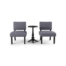 Furniture of America Jetson 3-Piece Wood Accent Table and Chair Set Grey