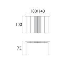 Compamia Vegas 55" Extendable Patio Dining Table in White, Commercial Grade