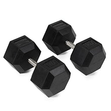 Titan Fitness 120 LB Pair Black Rubber Coated Hex Dumbbells