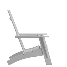EMMA + OLIVER 4 Harmon Adirondack Chairs & Fire Pit Set White