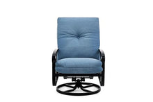 Winston Palazzo Cushion Ultra High Back Swivel Rocker Lounge Chair Black Night/Spectrum Denim