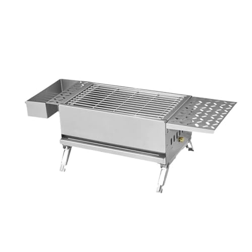Portable Charcoal Grill, Stainless Steel Mini Foldaway Charcoal Grill for Travel, Camping, Garden Backyard, Tailgating, Backyard Barbecue, Picnics